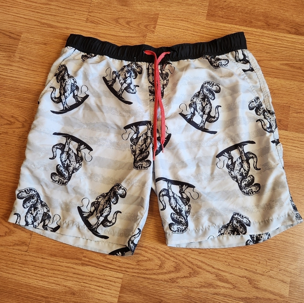 Plugg Unleashed T-Rex Surfing Swim Shorts Size L (36)